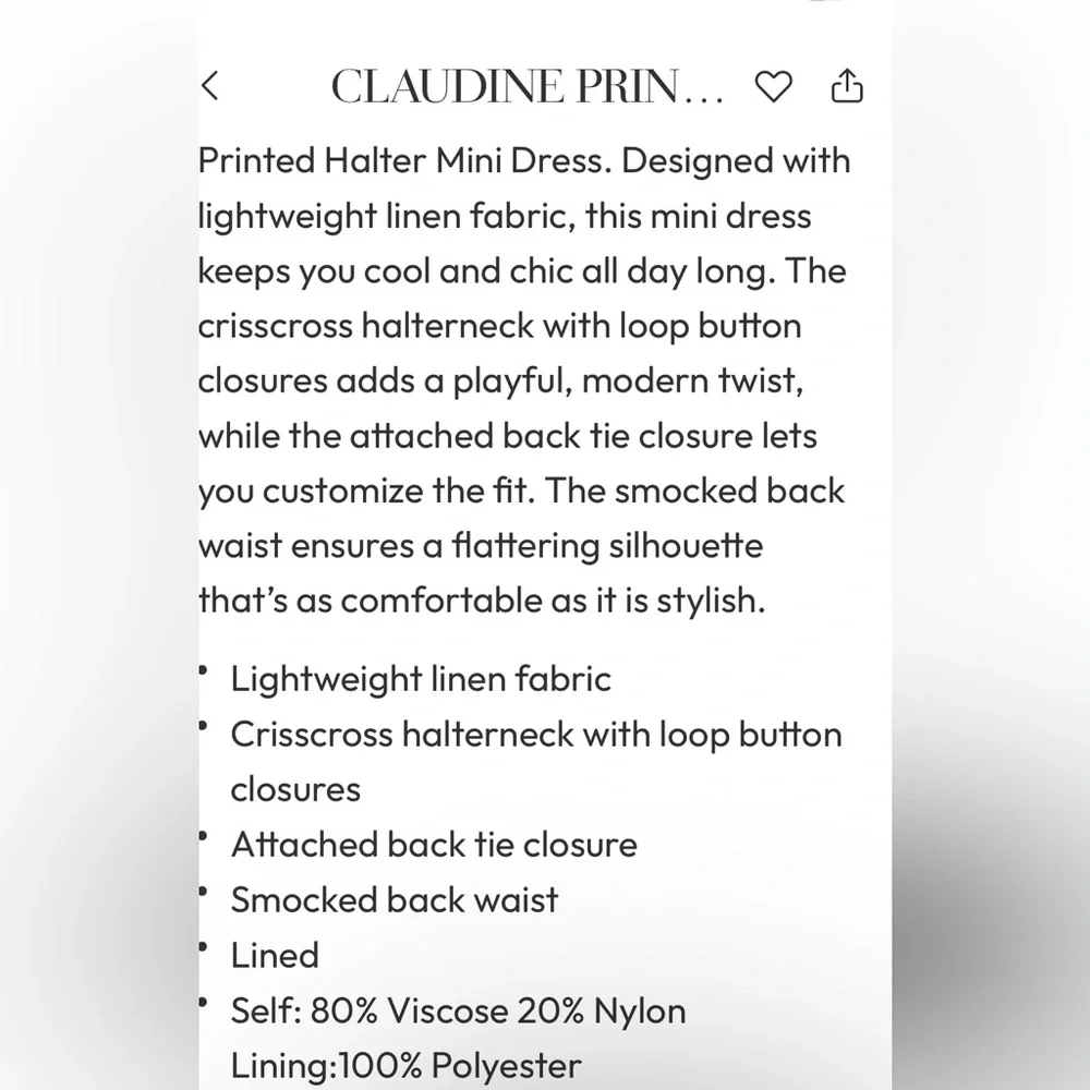 Vici Claudine tropical Printed Halter Mini Dress M - Picture 4 of 9